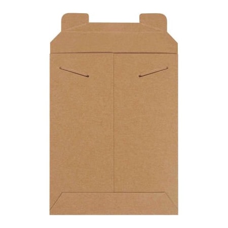 Box Packaging Stayflats Tab Lock Mailers, 7W x 9L, Kraft, 100/Pack RM10SFK